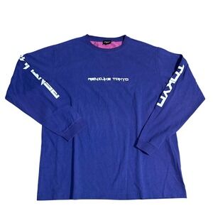 RENSUKE TOKYO Graphic Long Sleeve Shirt Men's Purple XL Streetwear